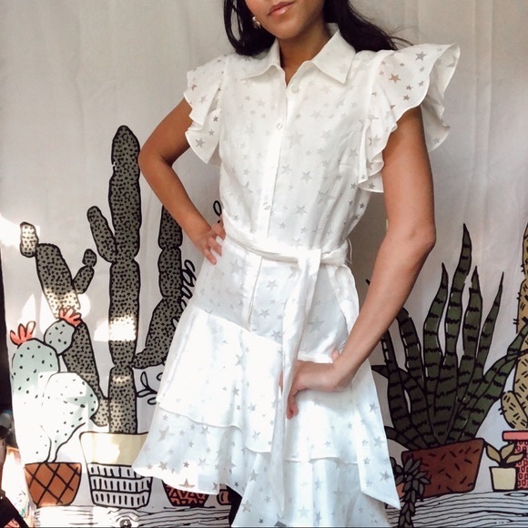 Gianni Bini Flowy Star Dress Sz 2 - Picture 3 of 3